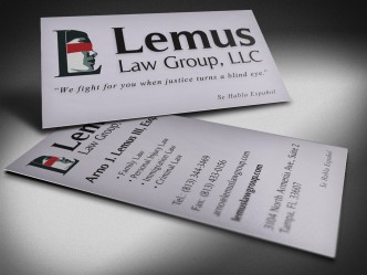 Lemus Law Group business card design - Bradley L'Herrou